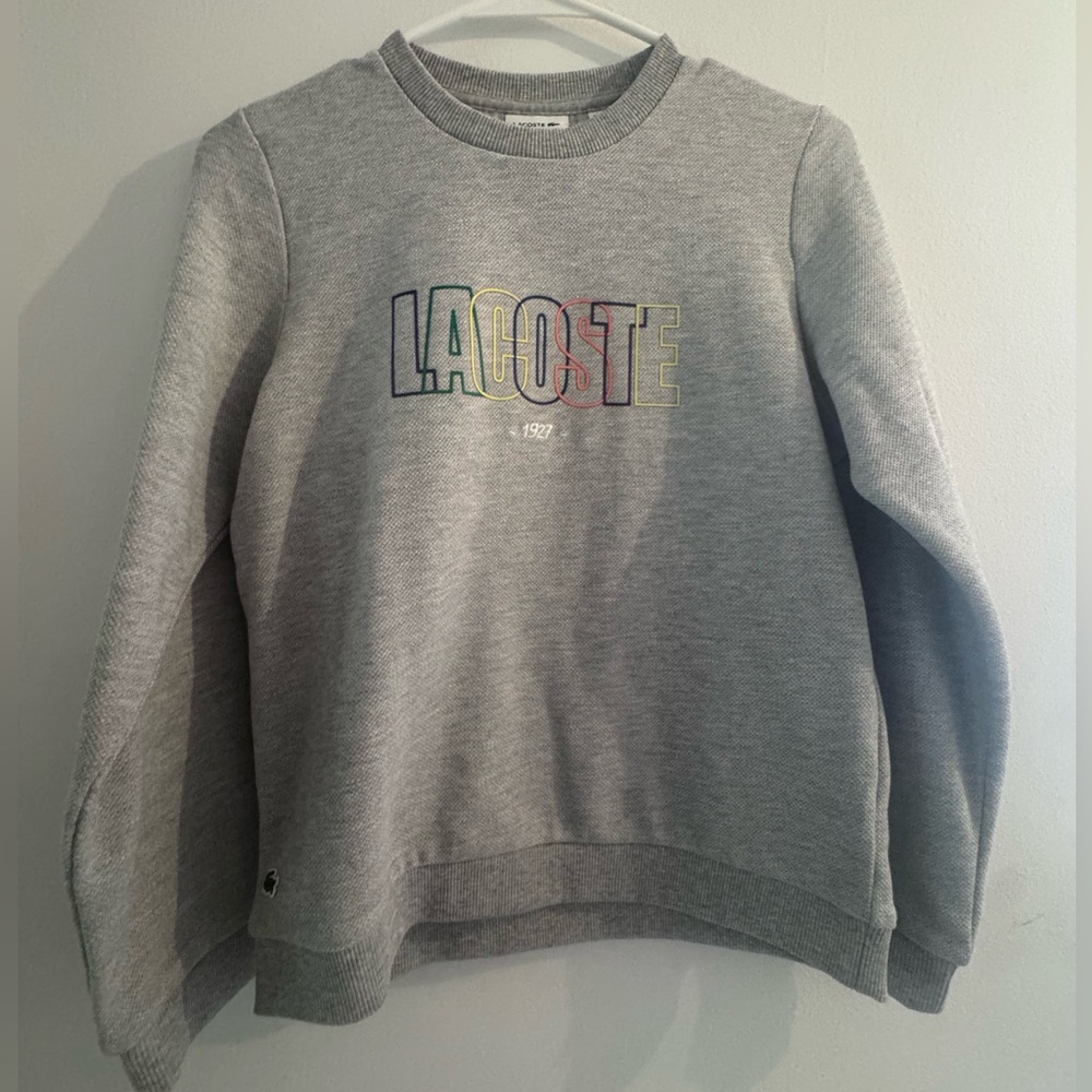 *NEW* Lacoste Gray Sweatshirt — Size 12